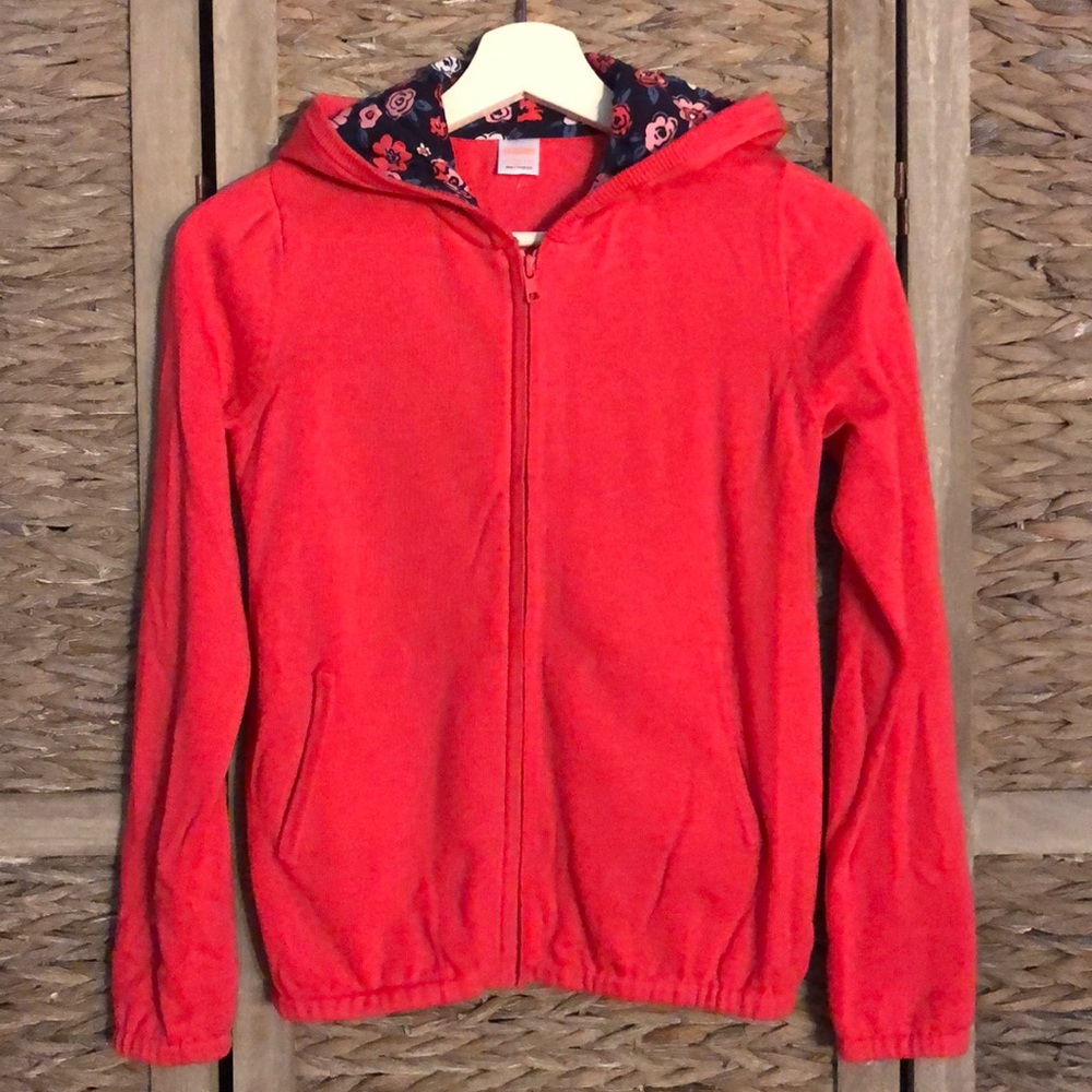 Girls’ Zip-Front Cardigan Sweater! Sz L (10-12)